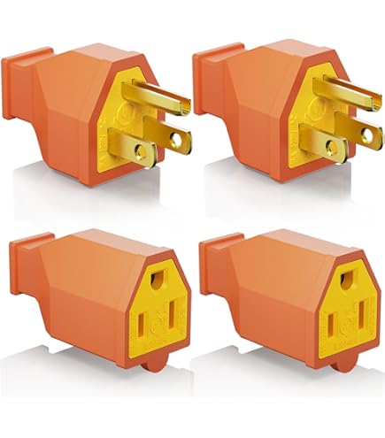 Dencon 2 Pin Rubber Connector Plug 10A Orange - Amazon.com